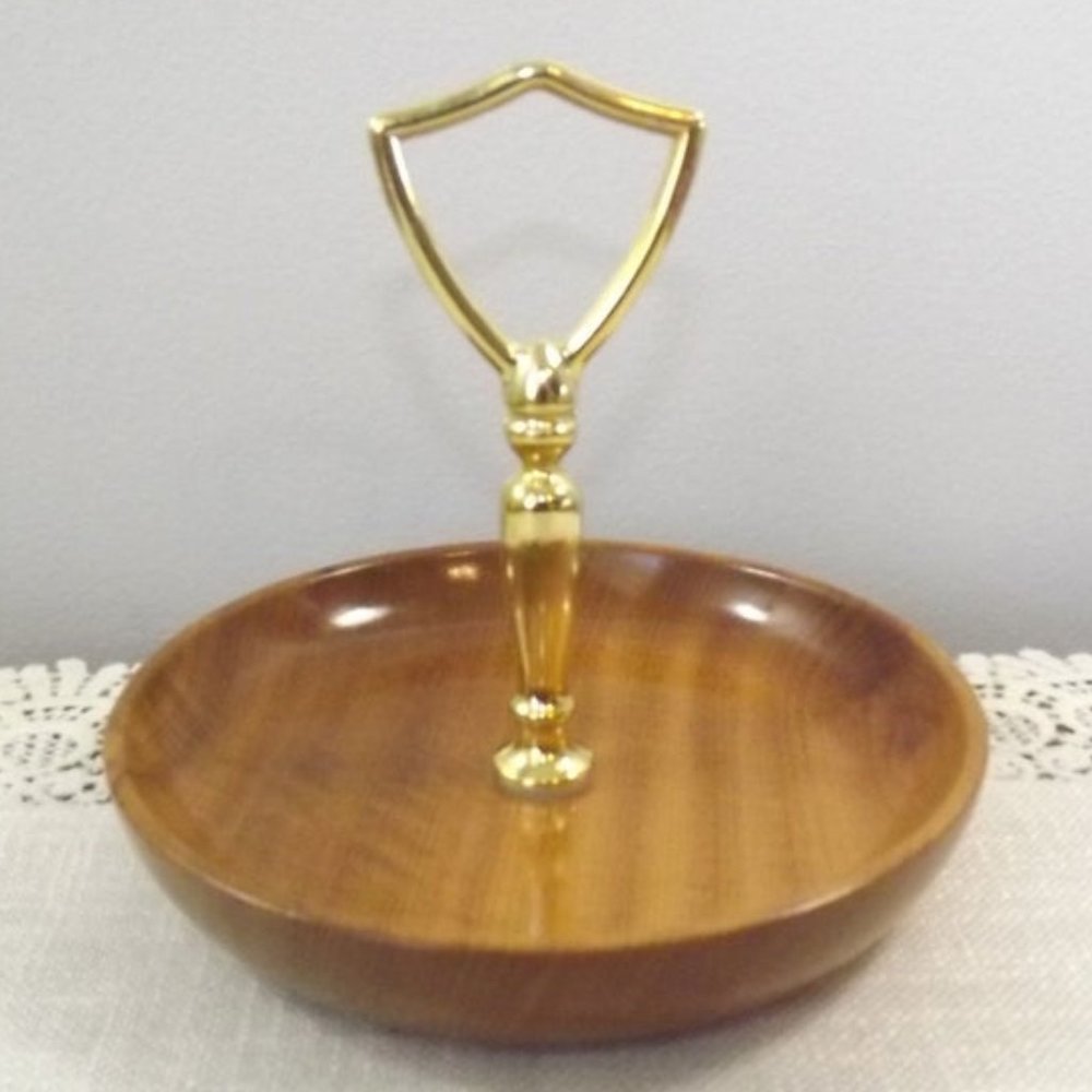 Vintage Hand Crafted Myrtlewood Trinket Dish